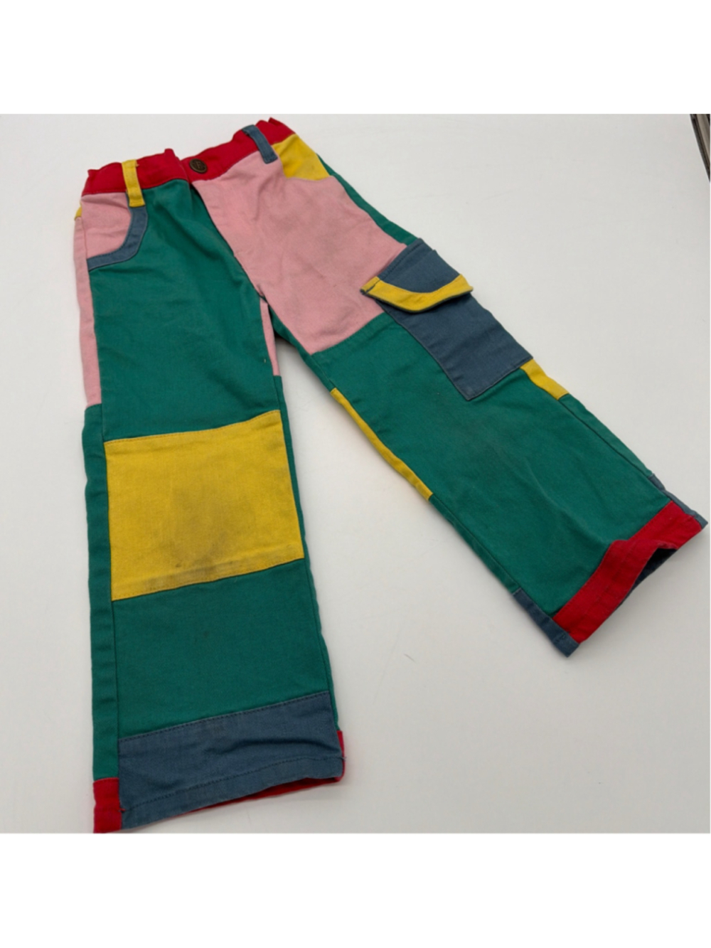 Finding Foxtale Patchwork Cargo Jeans Size 4T Multicolor